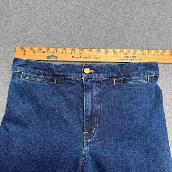 Madewell Emmett Wide Leg Jeans Womens 29 Dark Blue Denim Casual High Rise - Picture 9 of 12